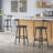 Bar Stools Set Of 4 Round Kitchen Stools With Backrest Metal Frame Footrest Counter Stool 150 Kg Load Capacity For Bar Kitchen Island Dining Room-2031289840