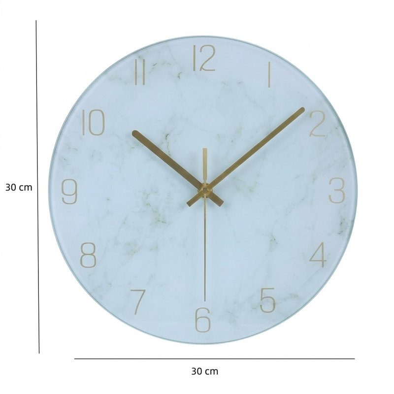 Glass Analogue Wall Clock
