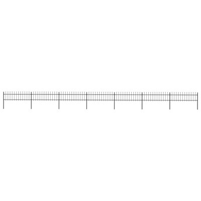Paier Garden Fence Spear Top Steel Outdoor Panels Barrier Border Multi Sizes