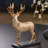 Golden Reindeer Statue - Luxury Modern Resin Elk Decor with Intricate Antlers & Geometric Patterns, Elegant Indoor Christmas Decoration for Living Room, TV Stand, Wine Cabinet.