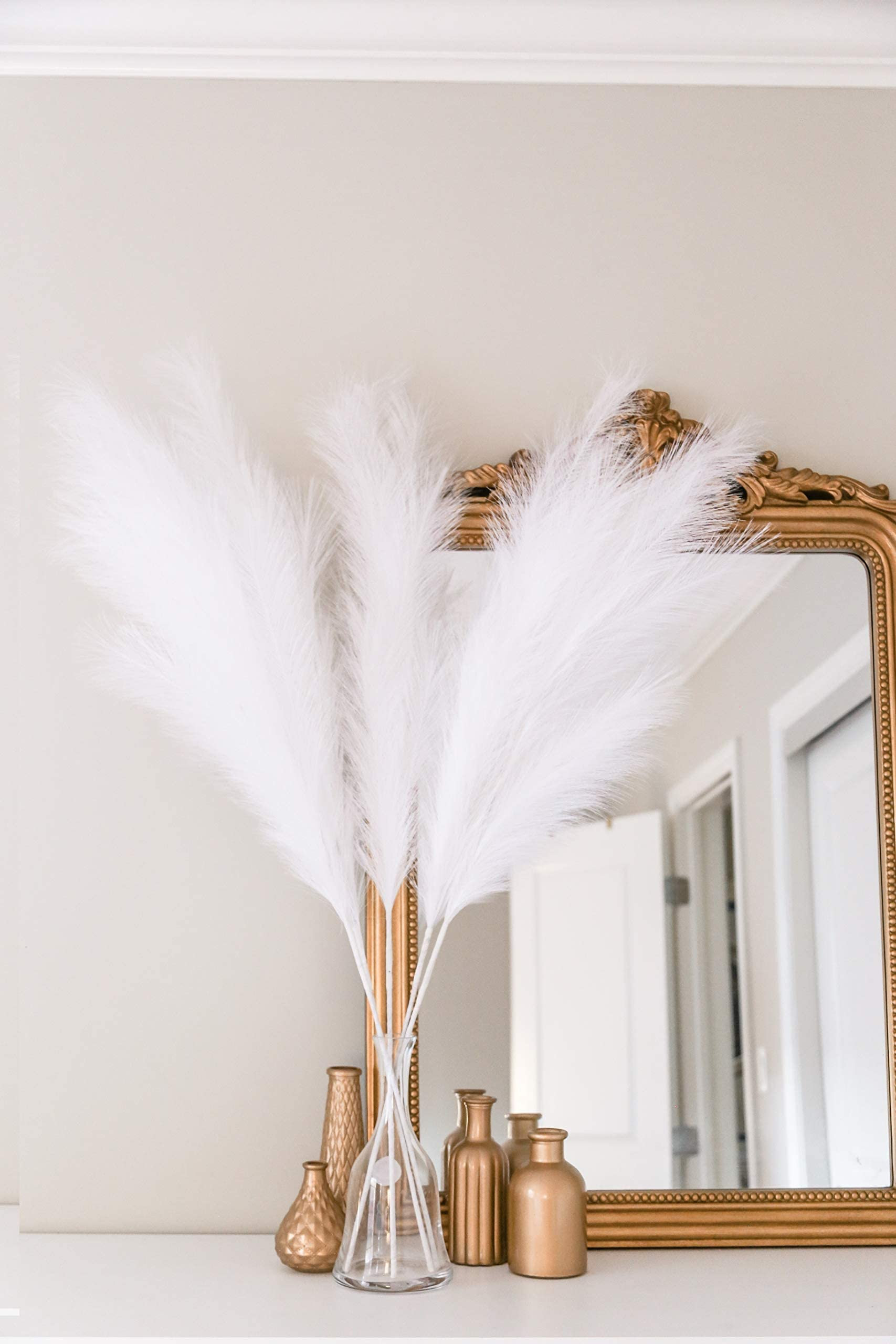 Primrue 47'' Faux Pampas Grass Grass in Decorative Vase