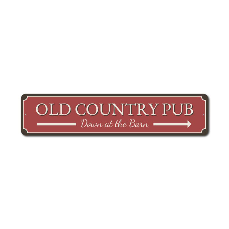 Enseigne de pub Country Country, H 4 po x l 18 po x P 0,04 po