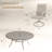 6-Person Outdoor Round Patio Dining Set With Swivel Chairs-974368259