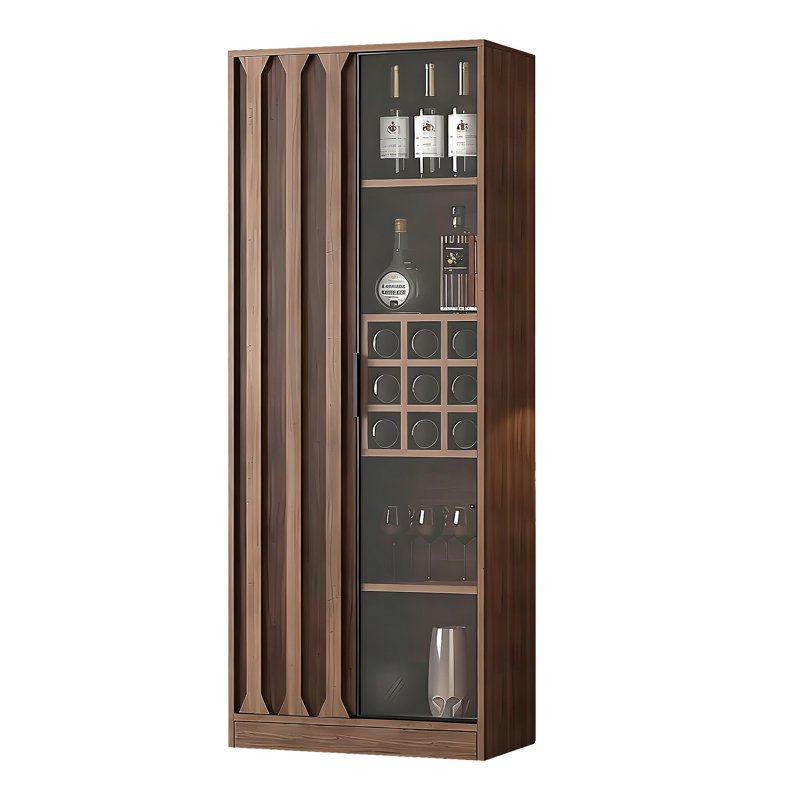 Armoire à vin 31,5 "en noyer de style rétro