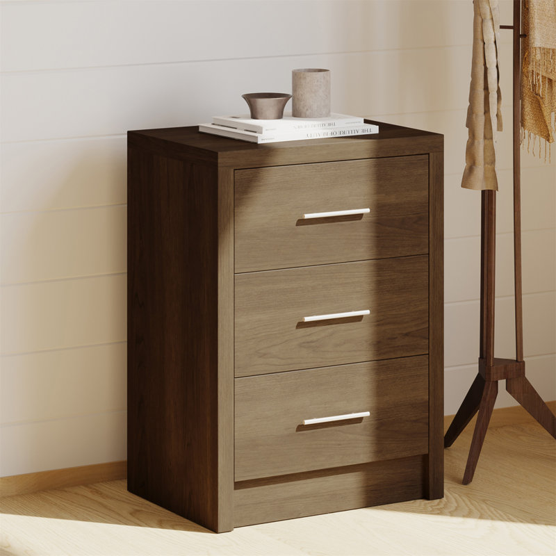Commode 3 tiroirs Lentz, Noyer