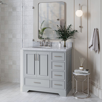 Meuble-lavabo simple avec plateau Abshire 37