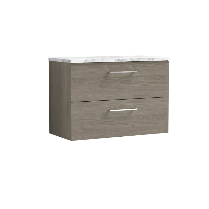 Arno 80.5cm Single Bathroom Vanity Base Only, Solace Oak