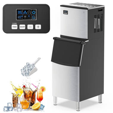 Velivi 250 lb. Daily Production Cube Clear Ice Freestanding Commercial Use Ice Machines WQJR-90WF