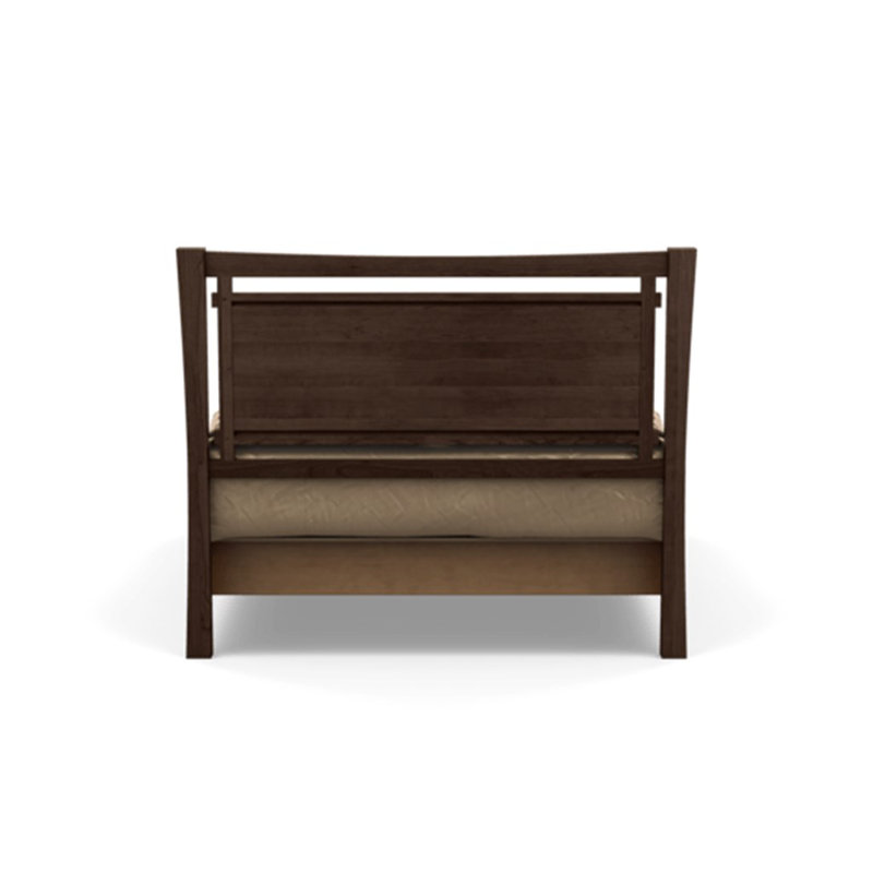 Monterey Upholstered Storage Bed, Smoke Cherry, Ebony Leather, Full