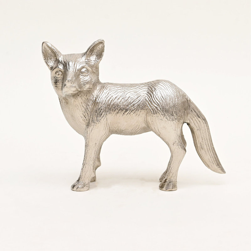 Sculpture en forme de renard en aluminium Wild Fox