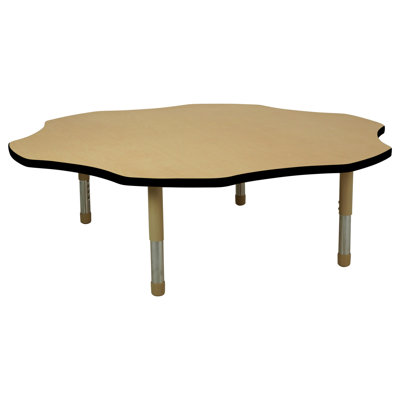 60" x 60" Flower T-Mould Activity Table with Adjustable Tiny Tot Legs