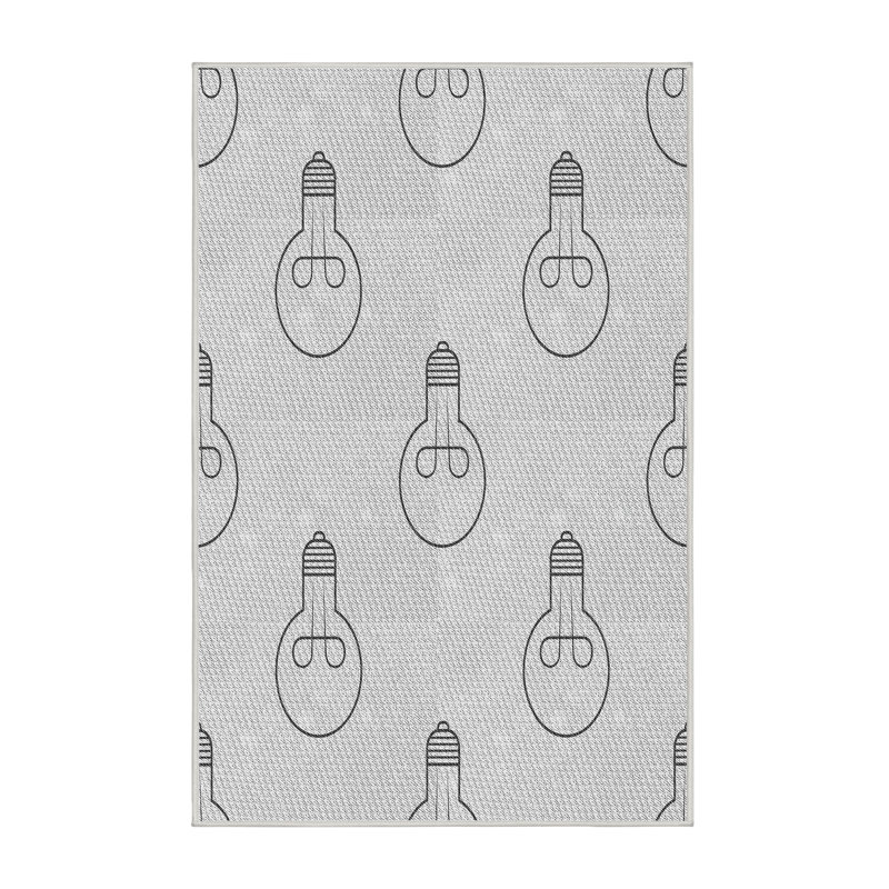Tapis géométrique gris / noir, Rectangle 8 pi x 12 pi