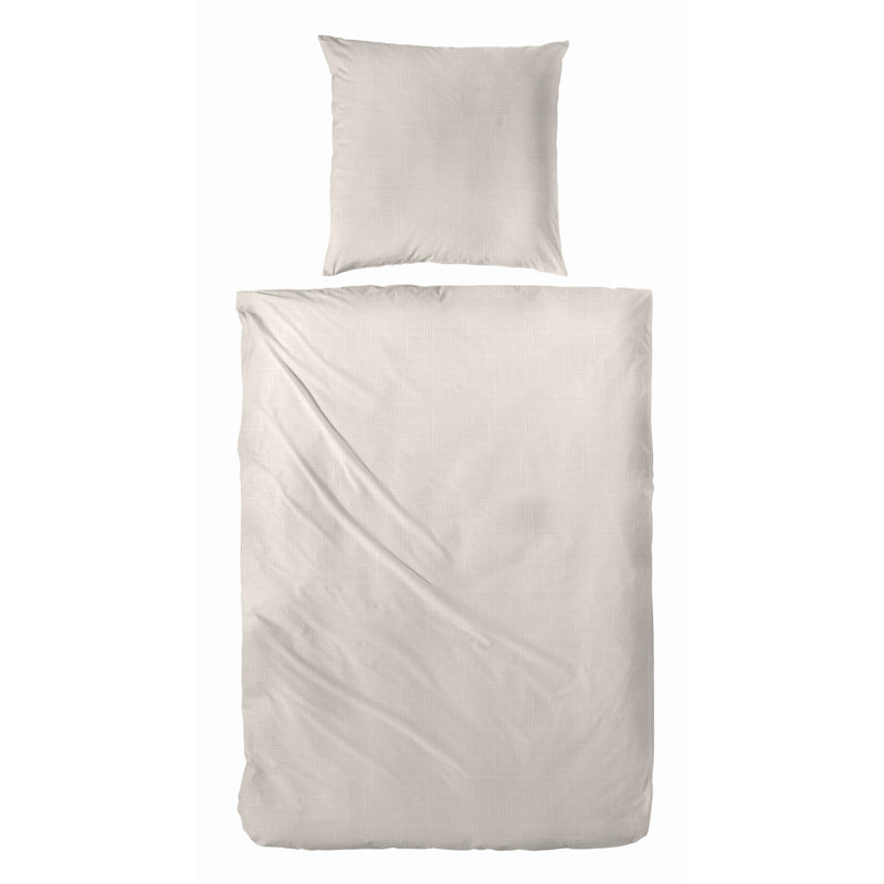 Darrtown Cotton No Pattern Duvet Cover Set with Pillow Shams, Beige