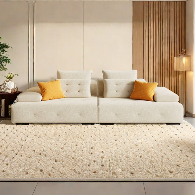 Canapé moderne simple en tissu Lawrence, 3, H 35,43 po x l 98,42 po x P 43,3 po