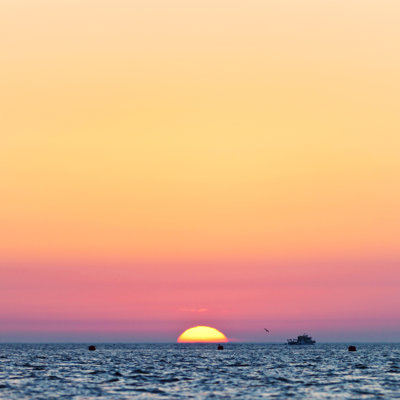 Mediterranean Sunset - Wrapped Canvas Print