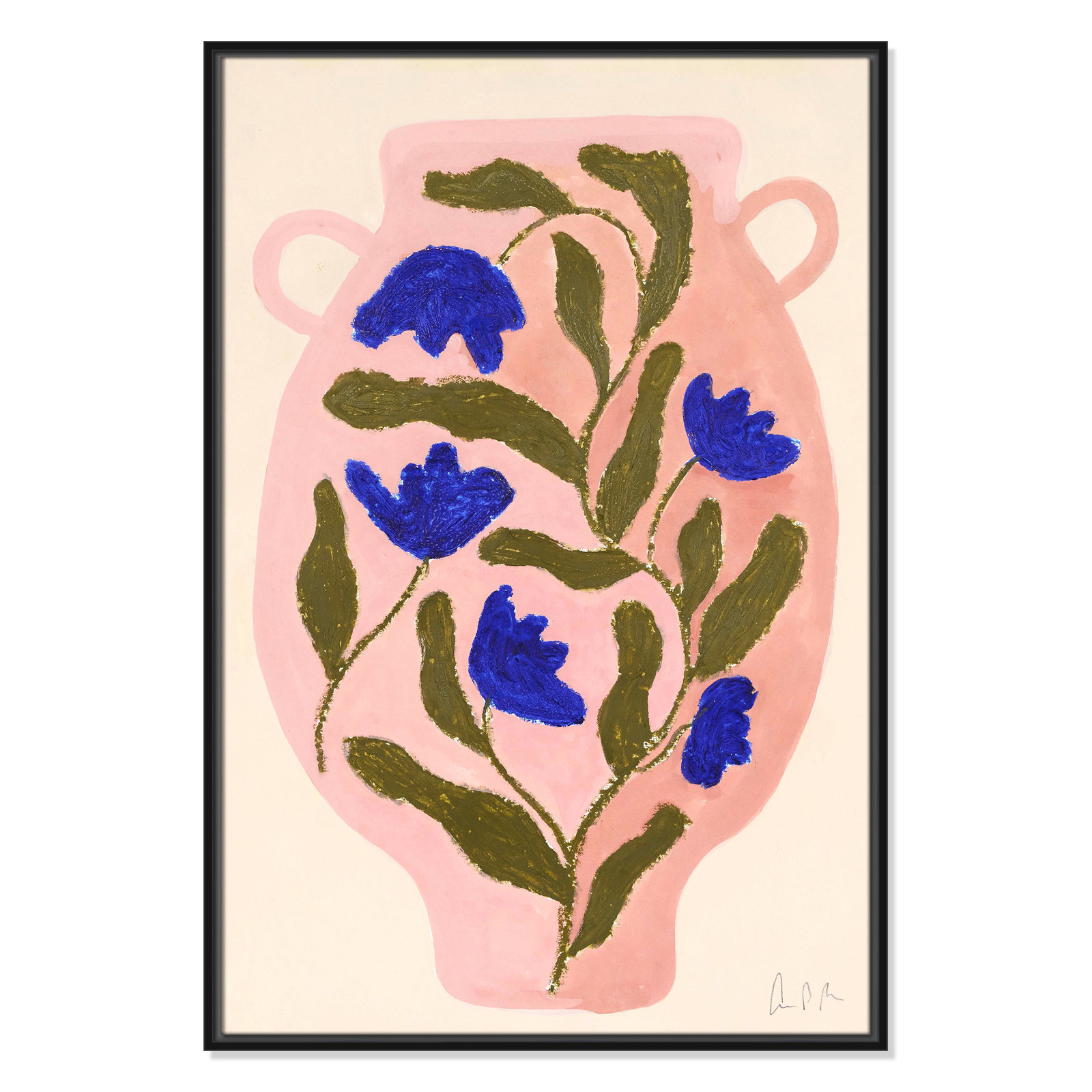 Vase No. 01 Print by Camilla Bergqvist, Black, 37.5" H x 25.5" W
