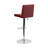 Winnols Contemporary Vinyl Adjustable Height Barstool with Panel Back and Chrome Base-93930747