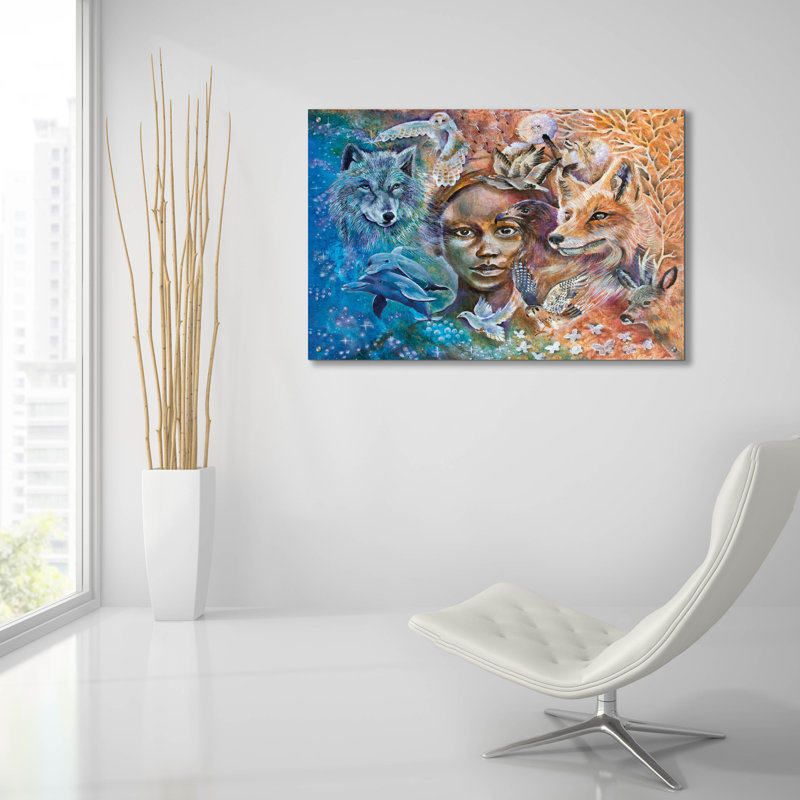  «Wild Imagination» par Verena, art mural en verre acrylique, H 24 po x l 36 po