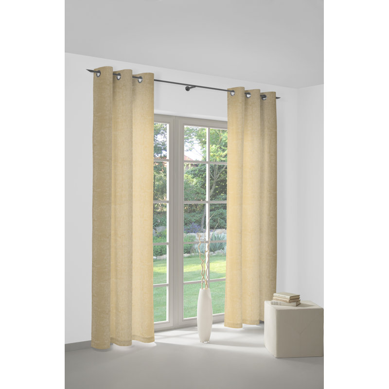 Arna Room Darkening Eyelet Door Curtain Panel, Sand, 175 W x 135 D cm