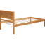 Lit plateforme simple avec tête de lit, lattes en bois massif, sans sommier, tête de lit de style, support à lattes, Pure-121020339