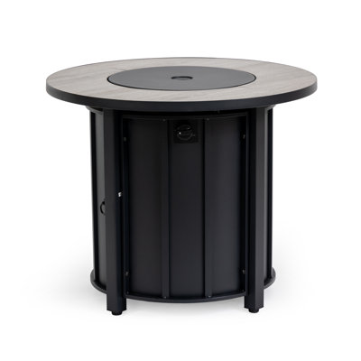 Table de foyer au propane élégante avec plateau en céramique, 50 000 BTU, ronde de 30 po