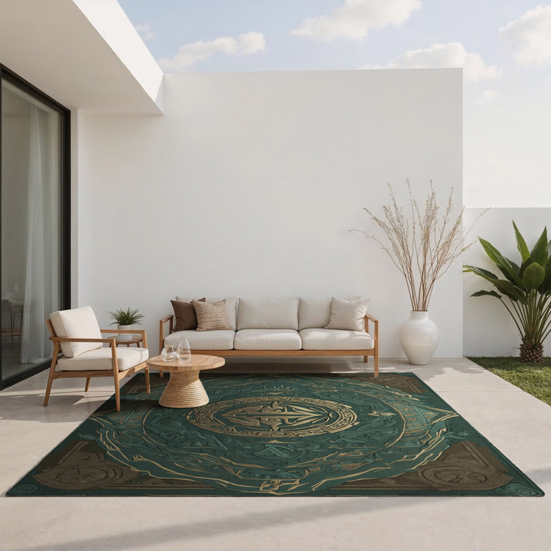 Twilight Realm Indoor And Outdoor Area Rug, Rectangle 1 pi 6 po x 2 pi 6 po