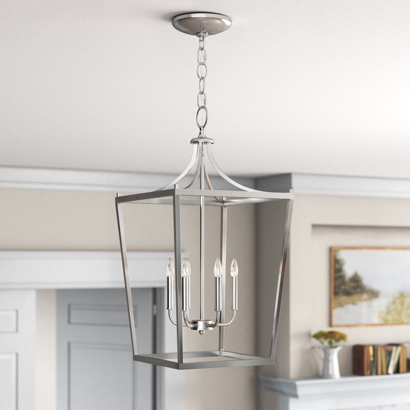 Lustre classique à 6 lumières Rancourt, Nickel satiné