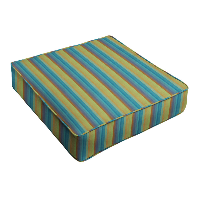 Outdoor Dining Chair Back Cushion, 5" H x 23" W x 25" D, Green