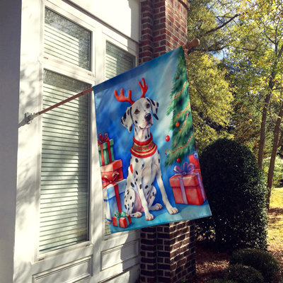 Drapeau de Noël maison de renne