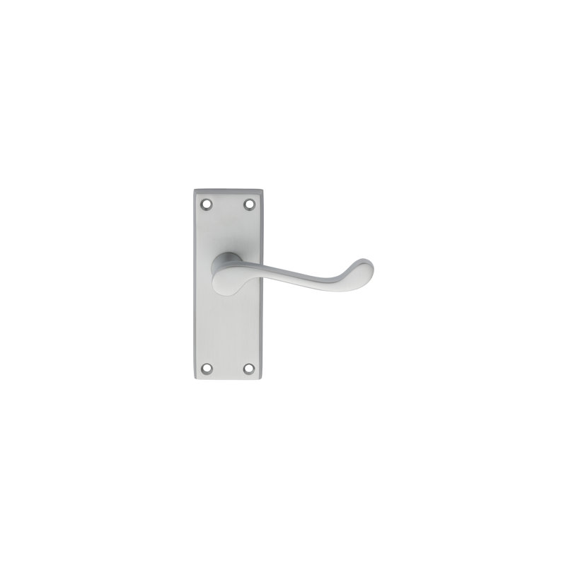 Mackinac Latch Door Handle, Satin Chrome