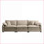 Canapé modulaire 3 places Mid-Century moderne avec 2 coussins et 3 coussins décoratifs | Velours côtelé brun clair-497767438