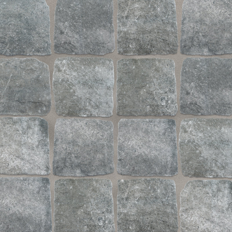 Country 5.88" x 5.88" Porcelain Stone Look Wall & Floor Tile, Gray