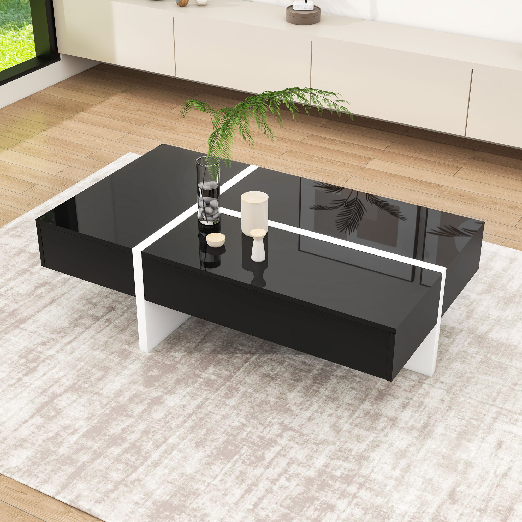 Latitude Run® Coffee Table with Large Drawer Storage - Wayfair Canada