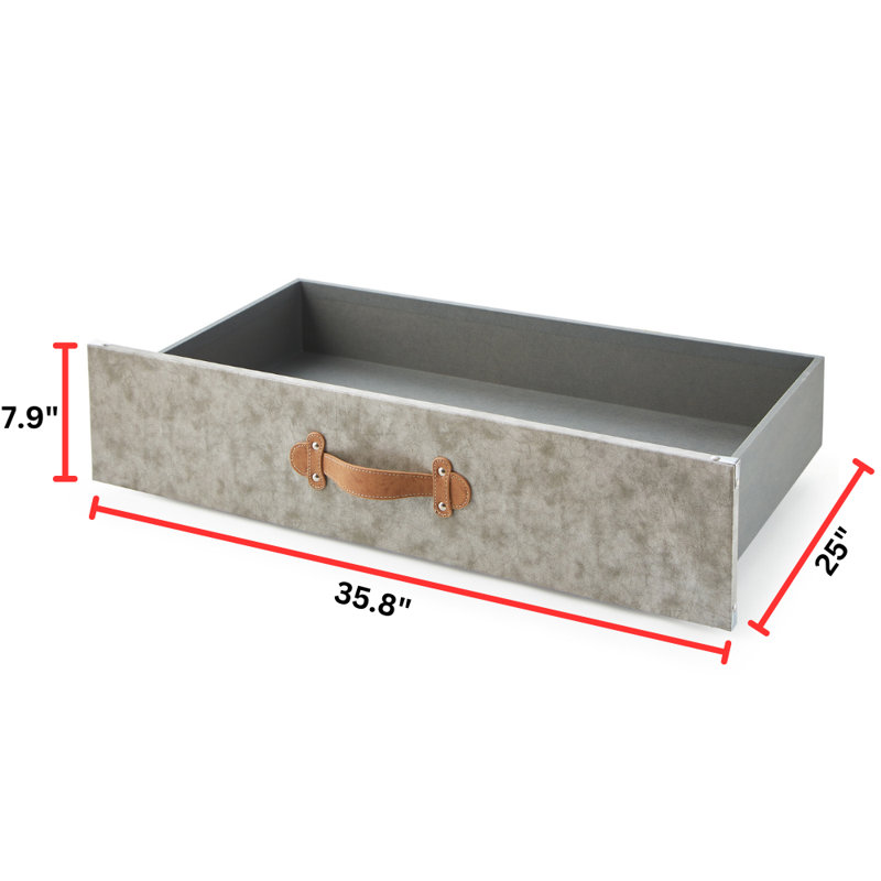 DormCo Texture Underbed Storage Bin with Wheels - Black Ash