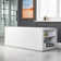 59'' x 29.5'' Freestanding Rectangular Acrylic Soaking Bathtub with Built-In Storage