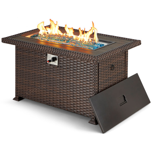 Red Barrel Studio® Alumium Propane Outdoor Fire Pit Table & Reviews ...