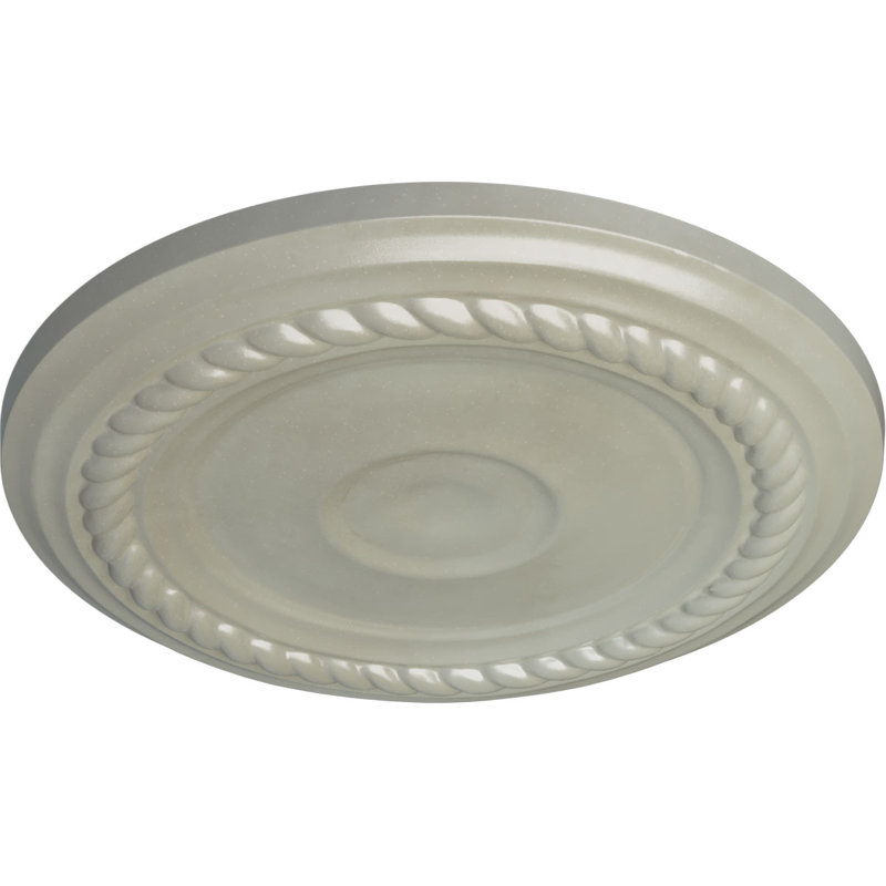 Endurathane Small Alexandria Ceiling Medallion, 7 7/8"OD x 3/4"P (Fits Canopies up to 4 5/8"), Hand-Painted Flash Copper Finish