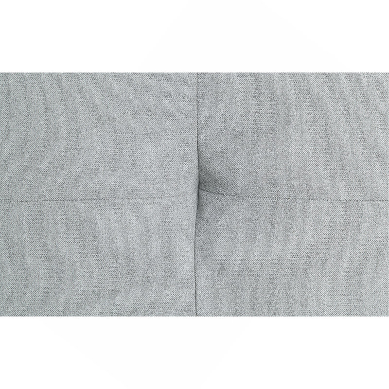 Canapé-lit en velours avec coussin Melange, gris