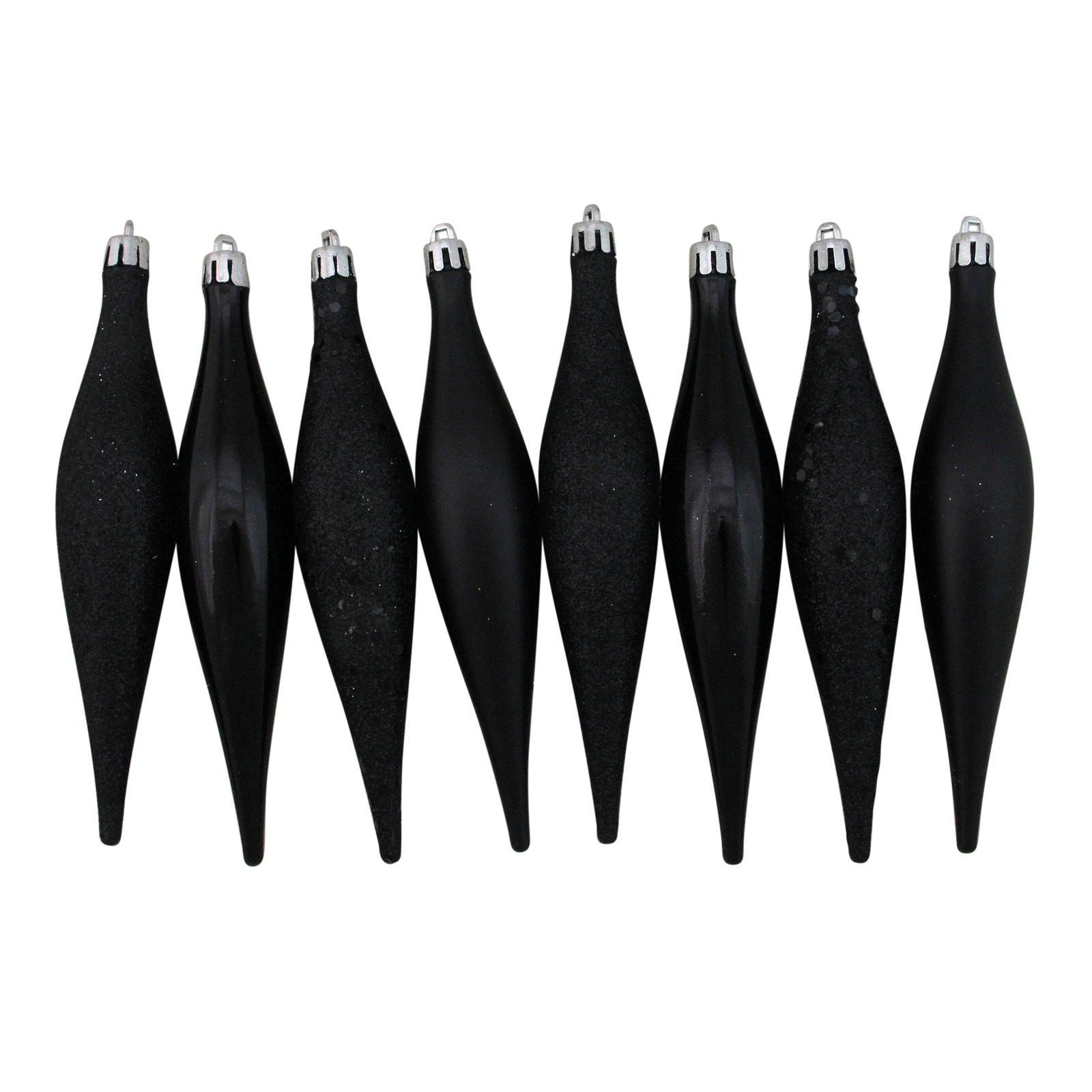 6" Shatterproof Finial Ornament, Jet Black
