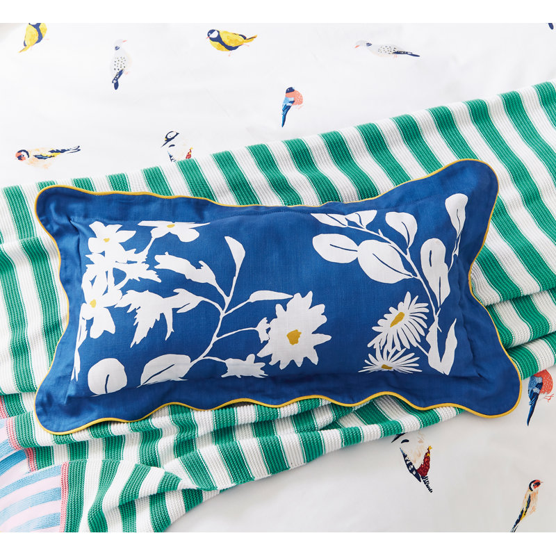 Dawn Chorus Birds Cushion Blue