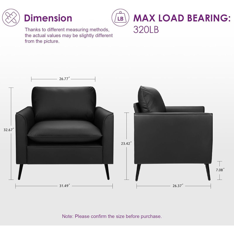 Fauteuil d'appoint, Noir