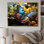 «Wings of Wonder», art mural papillon bleu et jaune
