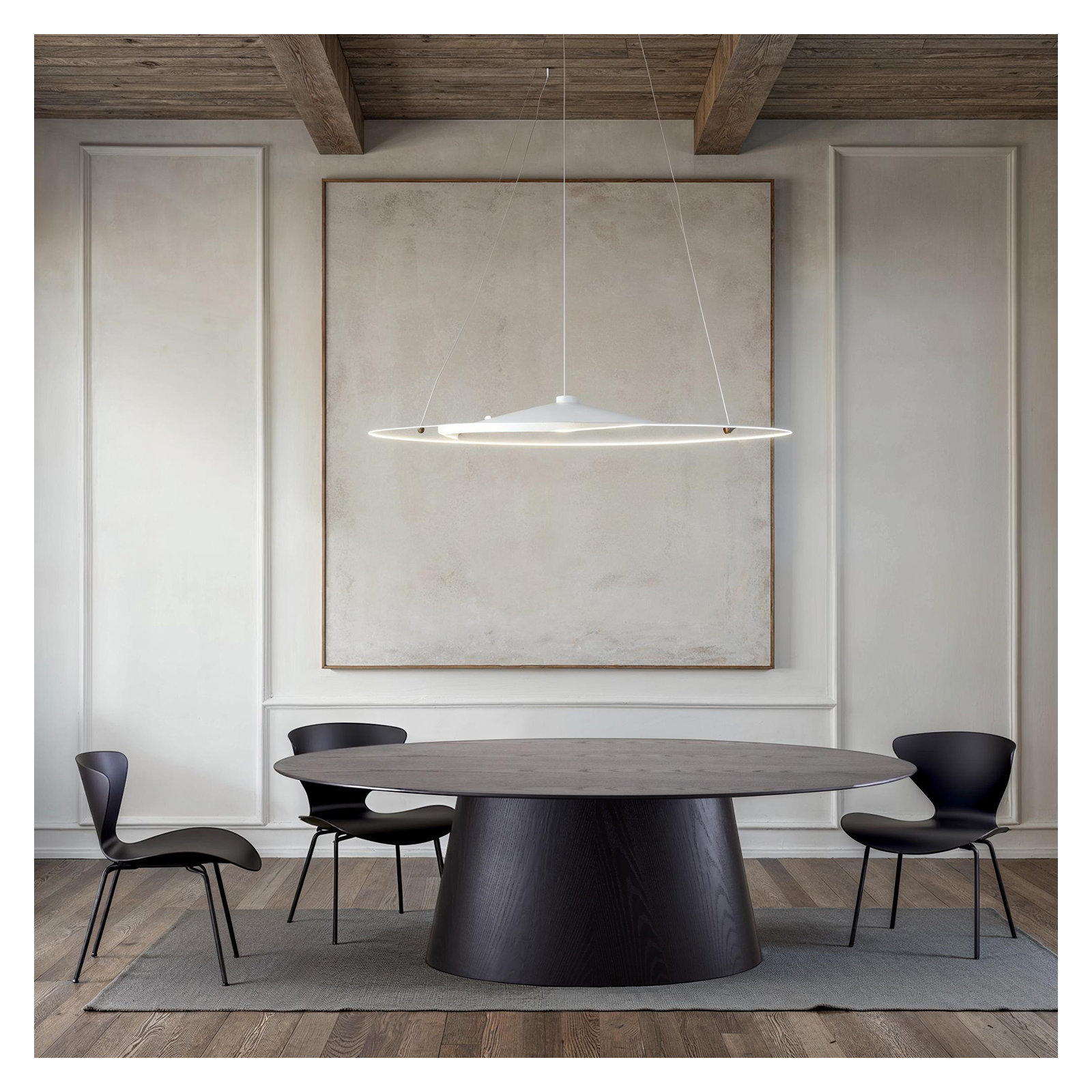 Nisrine 86" Oval Dining Table, Black