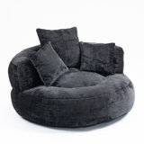 Jaquarion 42.52'' Wide Chenille Barrel Chair