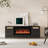 70" TV Stand for Living Room – Modern Wooden TV Console Table with Storage Cabinet, Fits TVs up to 75", Compatible with 36" Electric Fireplace-1606489352