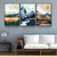 Framed Nature Landscape Wall Art - 3 Piece Single Picture Frame Painting Set on Canvas-296460961
