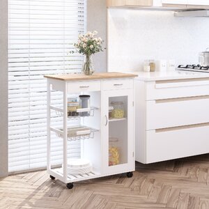 Winston Porter Etheridge Wood Kitchen Cart & Reviews - Wayfair Canada