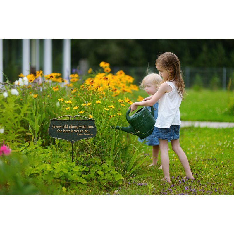 Flora & Fauna Grow Old Poem Garden Sign