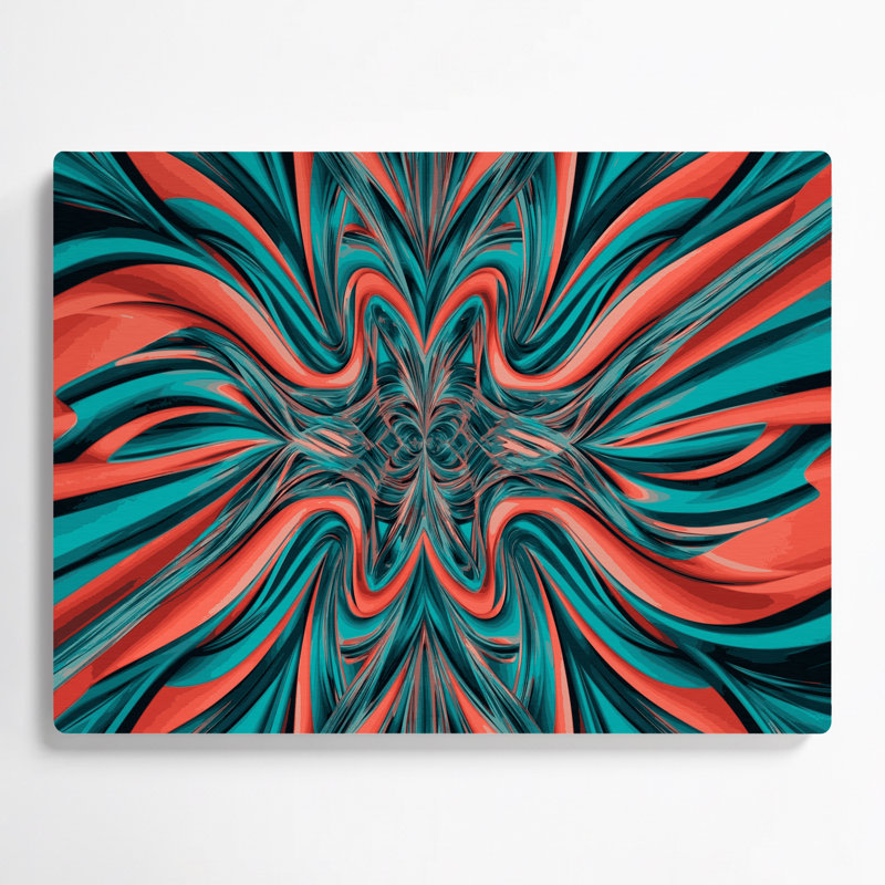 Art mural bleu op Op 15, H 240 po x l 288 po x P 0,05 po