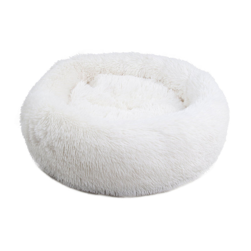 Tapis pour chien doux et rond, Blanc, H 6 po x l 30 po x P 30 po